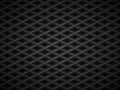 Vector black embossed pattern plastic grid background. Technology diamond shape cell dark geometric pattern