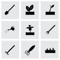 Vector black farming icon set