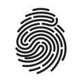 Vector black fingerprint