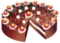 Vector of a black forest cake