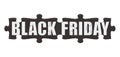 Vector Black Friday Jig-Saw Puzzle Title Illustration Isolated On A White Background.