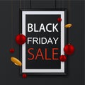 Vector black friday poster background. Royalty Free Stock Photo