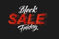 Vector Black Friday Sale text with red fire flames background. Wavy threads from red letters. Hot Black friday sale Royalty Free Stock Photo