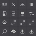 Vector black FTP icon set Royalty Free Stock Photo