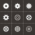 Vector black gear icons set Royalty Free Stock Photo