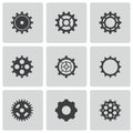 Vector black gear icons set Royalty Free Stock Photo