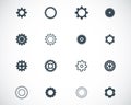 Vector black gears icons