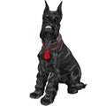 Vector black Giant Schnauzer dog sitting