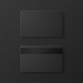 Vector Black Gift Card, Certificate, Guest Room, Plastic Hotel Apartment Keycard, ID Card, Sale, Credit Card Design