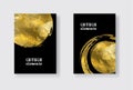 Vector Black and Gold Design Templates set Royalty Free Stock Photo
