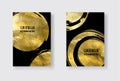 Vector Black and Gold Design Templates set Royalty Free Stock Photo