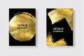 Vector Black and Gold Design Templates set Royalty Free Stock Photo