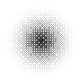 Vector black halftone effect made of rhombuses on white background.