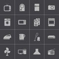 Vector black home icons set