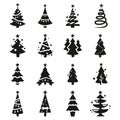 christmas tree icons Royalty Free Stock Photo