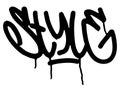 Vector black illustration Black graffiti tag lettering