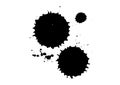 Vector black ink blotch composition