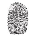 Vector black isolated fingerprint