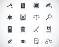 Vector black justice icons Royalty Free Stock Photo