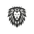 Vector black lion symbol on white background. Royalty Free Stock Photo