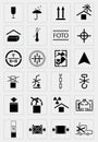 Vector black marking cargo icons