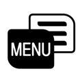 Vector black menu icon on white background. Simple symbol for navigation. Button for more use.