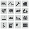 Vector black mining icons