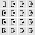 Vector black mobile icon set Royalty Free Stock Photo
