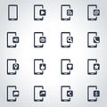 Vector black mobile icon set Royalty Free Stock Photo