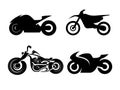 Vector black motorcycles