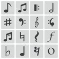 Vector black notes icons