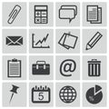 Vector black office icons Royalty Free Stock Photo