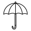 Vector Black Outline Icon - Umbrella