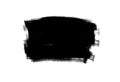 Vector black paint, ink brush stroke, rectangular shape. Dirty grunge design element, rectangle or background for text. Royalty Free Stock Photo