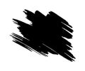 Vector black paint texture, ink brush stroke. Royalty Free Stock Photo