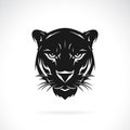 Vector of a black panther head design on white background. Easy editable layered vector illustration. Wild Animals Royalty Free Stock Photo
