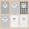 Vector black pattern set of Vintage background banner Royalty Free Stock Photo