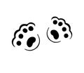 Animal vector footprints Royalty Free Stock Photo