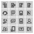 Vector black phone icons set