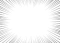 Vector black radial lines for comics, superhero action. Manga frame speed, motion, explosion background. Isolated background.