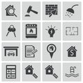 Vector black rea estatel icons Royalty Free Stock Photo