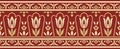 Vector black and red seamless turkish ornament.