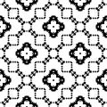 Vector Black Repeated Design On White Background Geometric Circles Rectangles Curves Flowers Repeated Design Vector Illustrations.