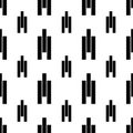 Vector Black Seamless Repeated Pattern On White Background Vector Illustrations