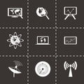 Vector black seo icons set Royalty Free Stock Photo