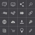 Vector black seo icons set Royalty Free Stock Photo
