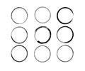Vector black shapes of Wine circle Royalty Free Stock Photo