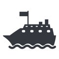 Vector Cruise Ship Icon