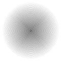 Vector black spiral isolated on white background.
