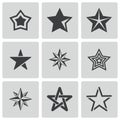 Vector black stars icons set